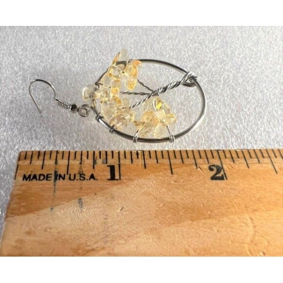 Gemstone Tree of Life Earrings -Multiple Stones Available - Your Choice - Picture 6 of 7